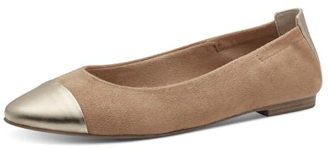 MARCO TOZZI Damen Ballerinas Spitz Elegant, Braun (Biscuit Comb), 38 EU
