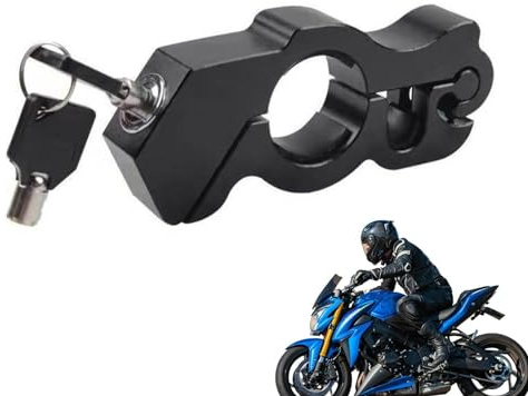 Lucchetto di sicurezza per casco antifurto - Parti del motociclo Lucchetto per casco, lucchetto per manubrio moto | Serrature per maniglia acceleratore freno antifurto regolabili, lucchetto d