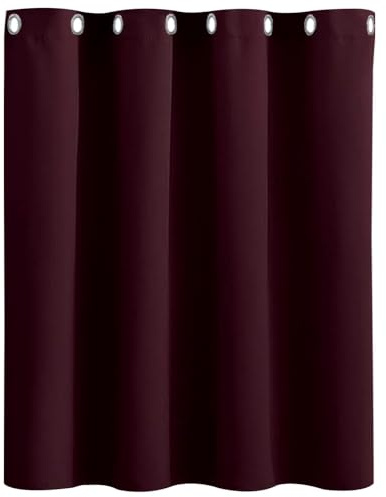 GAIFNAG Vorhang Blickdicht Thermovorhang 50 x 200 cm Wärmeisolierend, Vielen Farben Und Ausführungen Thermovorhang Fenster - Gardinen für Fenster, Zuhause, Terrasse, Weinrot