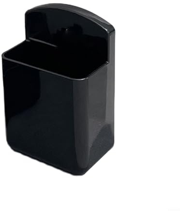 Boîte de support autocollante blanche, boîte de rangement murale en ABS, support de télécommande pour climatiseur blanc, 10 x 6,5 x 4 cm (noir)
