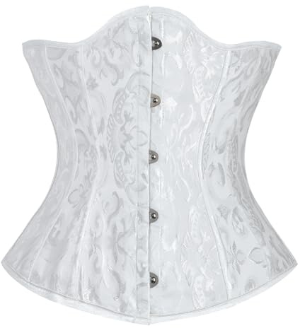 OPLERT Women's Underbust Satin Lace Up Corset, Underbust Waist Cincher, Top Shaper, Bustier