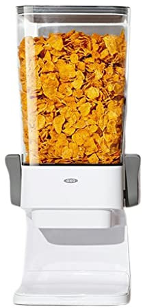 Distributore di cereali da 5 litri da banco, grande distributore di cereali per alimenti secchi, non facile da schiacciare, può contenere cereali, caramelle, snack, per casa, ufficio, hotel, bar comm