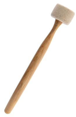 NKlaus Klöppel aus Holz mit weichem Filz, 31cm, für Meditation, 1 Stück | Gewicht: 100g; sanfte Klänge; für Klangtherapie