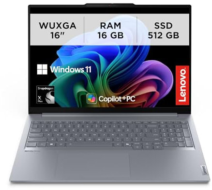 Lenovo - Notebook 16 Pollici ThinkBook 16 G7 QOY, Copilot+ PC Portatile Professionale Windows 11 Pro, Qualcomm Snapdragon X Plus, RAM 16GB LPDDR5X 512GB SSD NVMe, Laptop Grafica Integrata, Audio Dolby