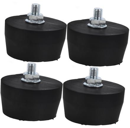 NUOBESTY 4pcs Air Compressor Rubber Round Mounting Feet Pads Heavy Duty Foot Bumper Pads for Small Piston Compressors and Pressure Washers