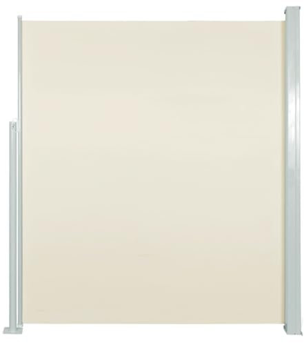 Eleganz Toldo lateral extensible, 140 x 300 cm, color crema, marco de acero y tejido 100% poliéster con revestimiento de poliuretano, protección solar perfecta para terraza y balcón