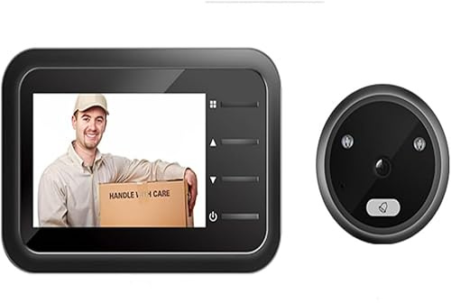 Uadme Espionaje digital para puerta, pantalla LCD TFT de 2,4 pulgadas, gran angular de 120 grados, ojo de gato electrónico, cerrojo blindado, puerta de apartamento, certificación Smart/CE
