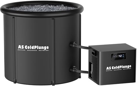 AS ColdPlunge Ice Bath Chiller & Cold Plunge Tub Kit, 1/3HP Cold Plunge Chiller with Built-in Pump & Filter, XL 100 Gal Ice Pod, Cold Plunge Tub with Water Chiller for Cold Therapy Recovery