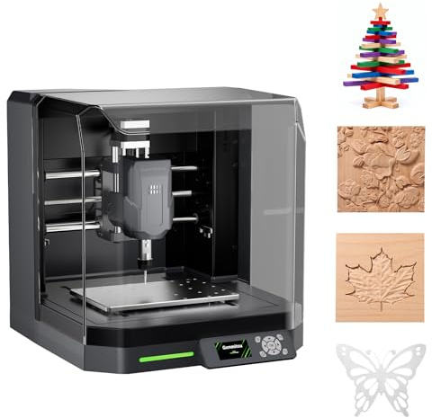 Genmitsu Cubiko CNC Router Machine with Enclosure, PCB Milling Machine, Smart Desktop CNC with Auto Z-Probing, WiFi & APP Supported, Great for Polishing, Drawing, Woodworking