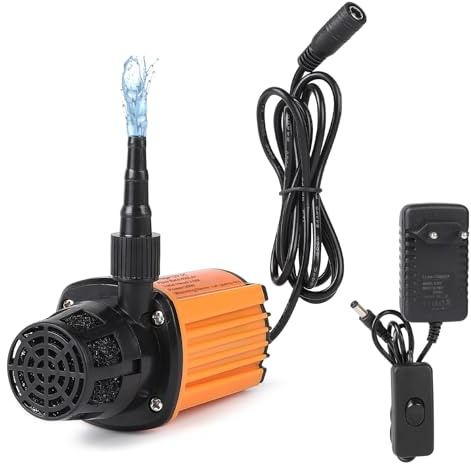 CPROSP Wasserpumpe Steinsäge 400 l/H, Wasserpumpe Brushless Förderhöhe | Für Nassschneider Nasssteinsäge Tischsäge; Max.3.6 m; Aquarium Pumpe 12 V DC 20 W; Zimmerbrunnen Pumpe Teich Brunnen Garten