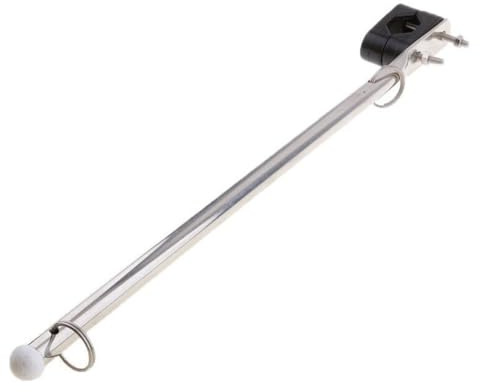 TEMOOUES Bandiere marine Pali Titolare Bandiere Barca Rotaie In Acciaio Inox Montato Clip di Regolazione Antiruggine Per Barca Yacht Auto Bandiera Marina