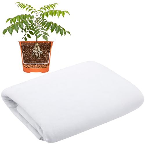 2m x 1 m Filtervlies für Pflanztöpfe -Schneidbar Plüsch für Blumentöpfe | 150g/m² Pflanzkübel Unkrautvlies-Topfpflanze Verhindert Staunässe