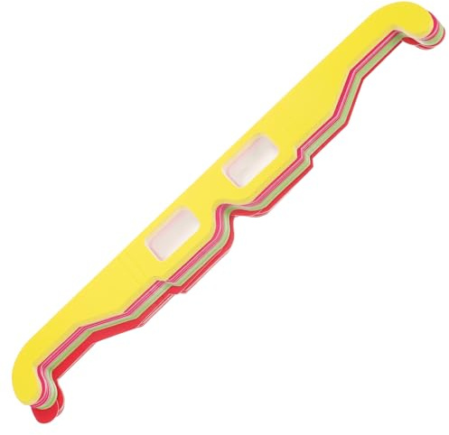 EXCEART 20 Gafas de Difracción de Cartón 3D Colores Arcoíris Gafas para Festivales de Música y Conciertos Lentes de Distorsión Visual Multicolor Pack 20 Unidades Rojo Amarillo