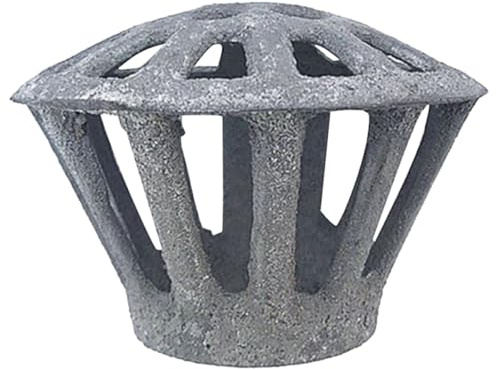 DIKACA Protector de Canalón Redondo de 75 Mm en Hierro Fundido, Rejilla Metálica para Drenaje de Lluvia, Filtro Antihojas para Exteriores y Jardín, Resistente Oxidación, Color Aleatorio