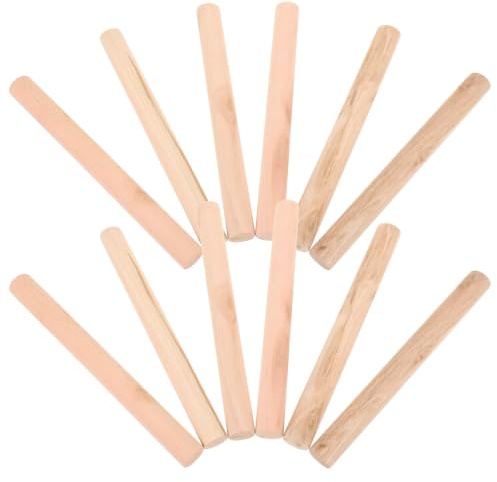 Didiseaon Lot de 10 Bâtons en Bois Beige Prise Ergonomique pour Enlever Couvercles Universels de Tonneaux et Bouteilles D'eau, pour Camping et Randonnées