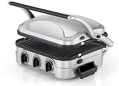 Cuisinart Griddle & Grill | Non-Stick Removable Plates | Stainless Steel | GR4CU