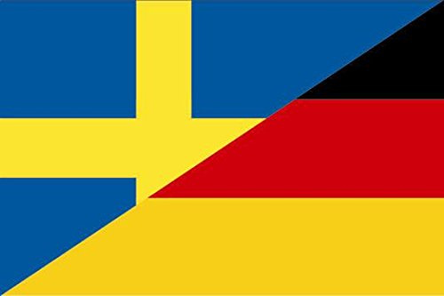 U24 Bandiera Bandiera SVEZIA DELLA GERMANIA Amicizia Bandiera 90 x 150 cm