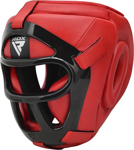 RDX Boxhelme für MMA, Kickboxen, Sparring, Kopfschutz, für Training und Kämpfe S rot