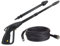TECHKAR Pistola idropulitrice + tubo in nylon - Compatibilità Karcher K2-K7 - Filettatura M22x1,5 mm - 160 bar - Accessorio Karcher - Lancia Vario + turbo - Tubo da 10 m
