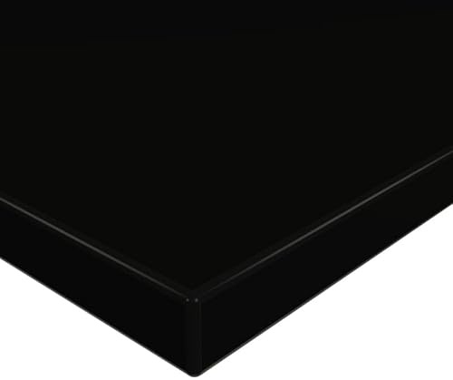 MySpiegel.de Tischplatte Holz Zuschnitt nach Maß Beschichtete Holzdekorplatte Schwarz in 19mm Stärke (80 x 80 cm, Schwarz)