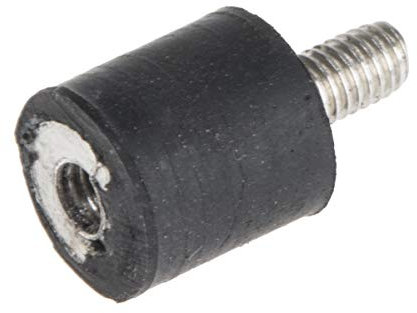 RS PRO Gummi Vibrationsdämpfer, Außen-/Innengewinde Puffer M3, Ø 8mm x 14mm, 60 Shore A/bis 4.84kg, Packung a 8 Stück