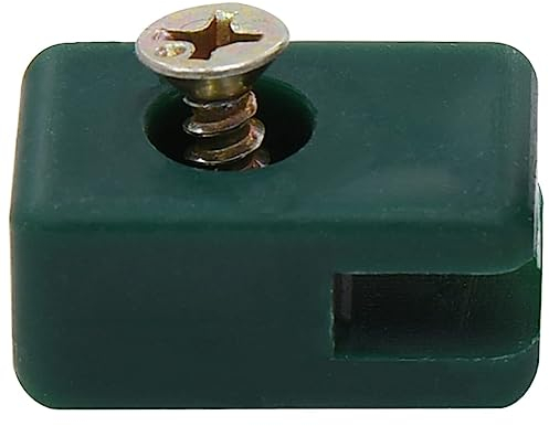 vidaXL 100x Set Supporto per Fili Recinzioni da Giardino con Vite in Rete Metallica Stabile con Vite di Fissaggio Portacavo Verde in Plastica