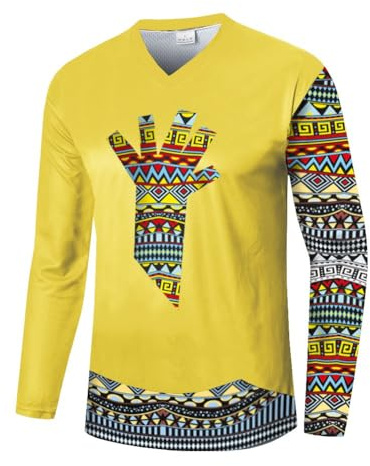 UGLY FROG Erwachsener Radsport Bekleidung- Herren Mountainbike Downhill Freeride BMX Trikot Shirt Motocross Lange Ärmel MTB/Downhill Cycling Jersey