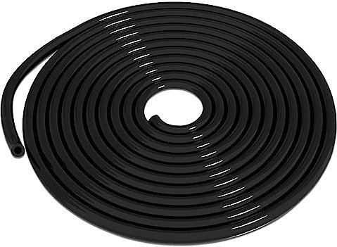 MODAUTO Tubos de Vacío,Tubos de silicona,Manguitos de silicona, Diametro 3-7mm, Longitud 5m, Color Negro, Modelo E330ABK