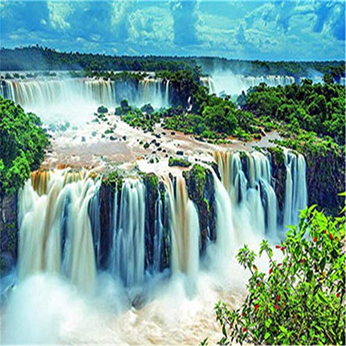 Puzzle 5000 Teile für Erwachsene,(Iguazu Falls) Puzzles Geschicklichkeitsspiel für die Ganze Familie, Landschaf Puzzle Schwer Dekompressionder Erwachsenenpuzzle ab 14 Jahren-61.61x41.53 Zoll (156.5 x