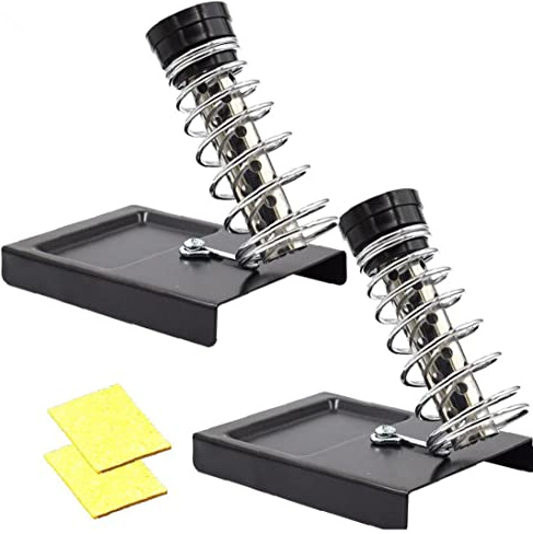 Soldering Iron Stand Heavy Duty Soldering Iron Tip Holder Set with Solder Sponge for Soldering Crafts 2set