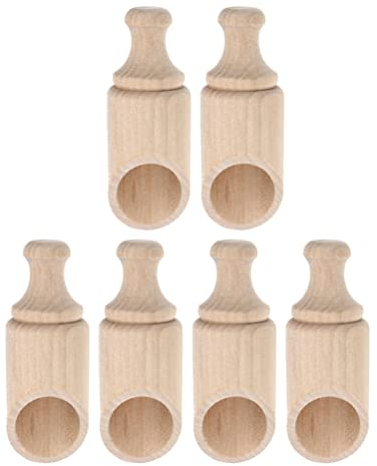 HEMOTON 6 Pezzi Di Sale Mini Per Il Sale Minuscolo Palette Da Bucato Per Barattoli Mini Sale Da Bagno Di Zucchero Cucchiaino Da Tè in Legno Di Legno Gelato