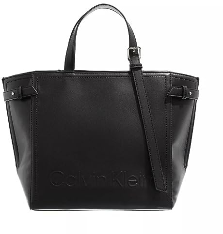 Calvin Klein Minimal Hardware Tragetasche, Schwarz, Einheitsgröße, Ck Black, One Size
