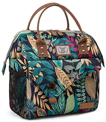 Lekesky 10L Insulated Lunch Bag for Women for Work Lunch Tote, Jungle