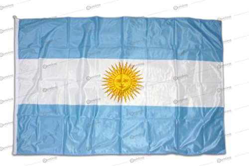 Bandiera Argentina 150x100 cm Tessuto Nautico 115 gram/m², Bandiera dell'Argentina Dotata Di Cordino e Doppia Cucitura Perimetrale