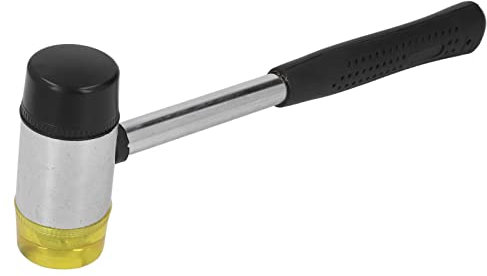 Cyrank Martillo De Goma Y Plástico De Doble Cabeza, Herramienta De Mazo De Goma Pequeña, Martillo Blando De Doble Cara para Joyería, Artesanía En Cuero, Madera, Instalación De Pisos