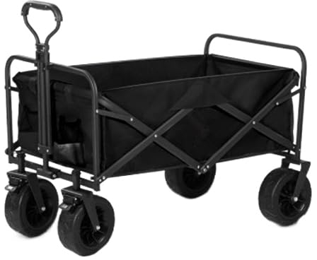 DRMEE Bollerwagen Klappbarer Wagenwagen, Tragbar, Faltbar, Große Kapazität, Outdoor-Camping-Tisch, Licht-Grillwagen Gartenanhänger (Color : B)