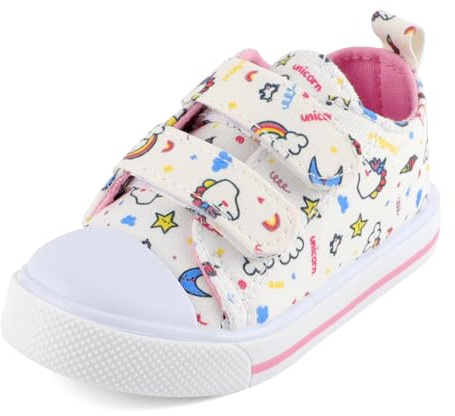 Cheerful Mario 1-5 Año Bebe Niña Zapatos de Lona Zapatillas Casual Deporttivas Patrones Lindos Suaves y Transpirables Unicornio Rosa 26 EU