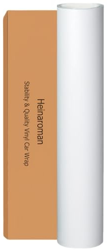 Heinaroman Autofolie für Karosserieschutz Kratzfestigkeit Air Release Technology 30.5 X 152CM Weiss Matt Car Wrapping Folie Vinylfolie