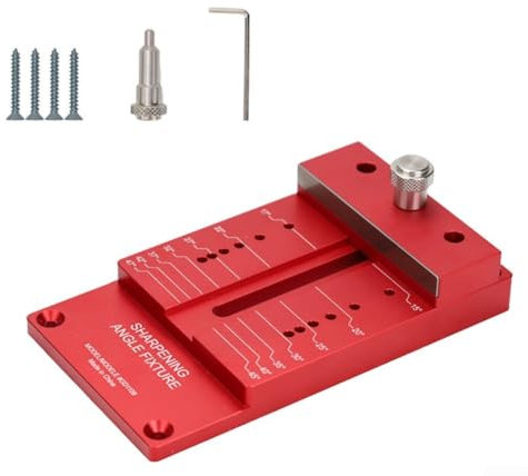Honing Guide Chisel Sharpening Kit, Honing Guide Tool Sharpener, Chisel Sharpener Jig for Woodworking Holder Guide Angle Jig Tool(B Set)