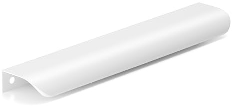 Goldenwarm 10 Stück Versteckte Schrankgriffe Möbelgriffe Weiß Türgriffe Innentüren 160mm küchengriffe weiß Möbel Griffe für Küchenschränke Aluminium