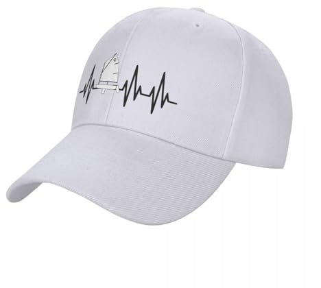 YANIUIE Unisex Segeln Optimist auf Heartbeat- Optimist Segeln Baseball Cap Strandhut Streetwear Sommerhut Golf Cap Damen Herren