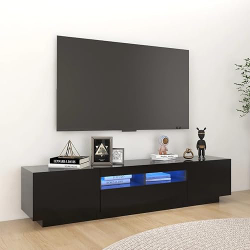 ShGaxin Meuble TV avec lumières noires 180 x 35 x 40 cm, meuble TV, meuble TV, meuble TV, meuble TV, meuble TV 3081898
