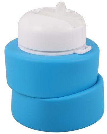 Sosoport Fitness Water Bottle Dumbbell Shape Gym Portable Kettle Sturdy Silicone Sports Bottle