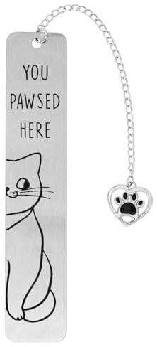 Segnalibro a Forma di Gatto, Regalo per Amanti dei Gatti per la Lettura Lega di Zinco Segnalibri a Forma di Gatto per Donne Segnalibro a Forma di Gatto Divertente (Argento)