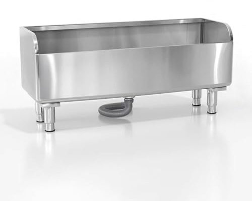 Stainless Steel Floor Mop Sink, Laundry Slop Sink, Mop Service Basin for Kitchen, Restaurant, hospital, school,Silver-120x41x55cm