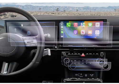 GAFAT [Lot de 6] Compatible avec Hyundai Tucson NX4 Facelift 2025 2026 2027 Film de Protection d'Écran pour 12,3 Navigation + Cockpit + Climatisation, Nano Film Accessoires, 6H Anti-Rayures