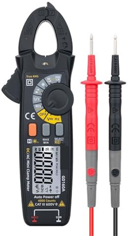 1 mini pince multimètre numérique 4000 points, ampèremètre, testeur de tension AC/DC, ampèremètre de voiture, Hz, capacité, voltmètre(GD160A)