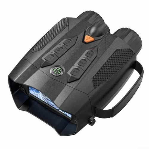 Jumelles thermiques avec vision nocturne 4K pour adultes, zoom 10x, enregistrement photo et vidéo, design compact, cadeaux pour hommes