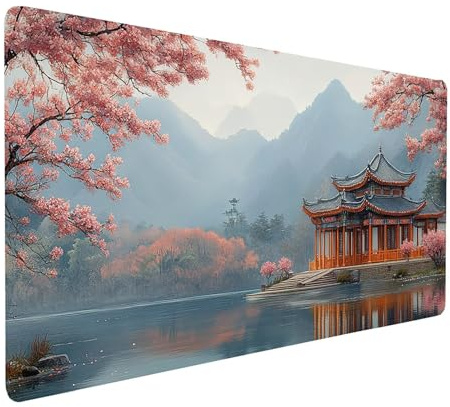 Tapis de Souris XXL 1000x400x3mm Imperméable Femme Tapis de Bureau Gaming pour Clavier Souris sans Fil Ordinateur Portable, Mouse Pad Danse Bords Surpiqués Base Antidérapante, Cadeau Homme model-2568
