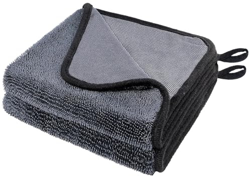 Qaestuan 2 Piezas Bayeta Microfibra, 60x40cm Toalla Secado de Auto, Paños de Cocina de Microfibra, Reutilizable paño de Cocina Absorbente, para Cocina, Coche, Ducha